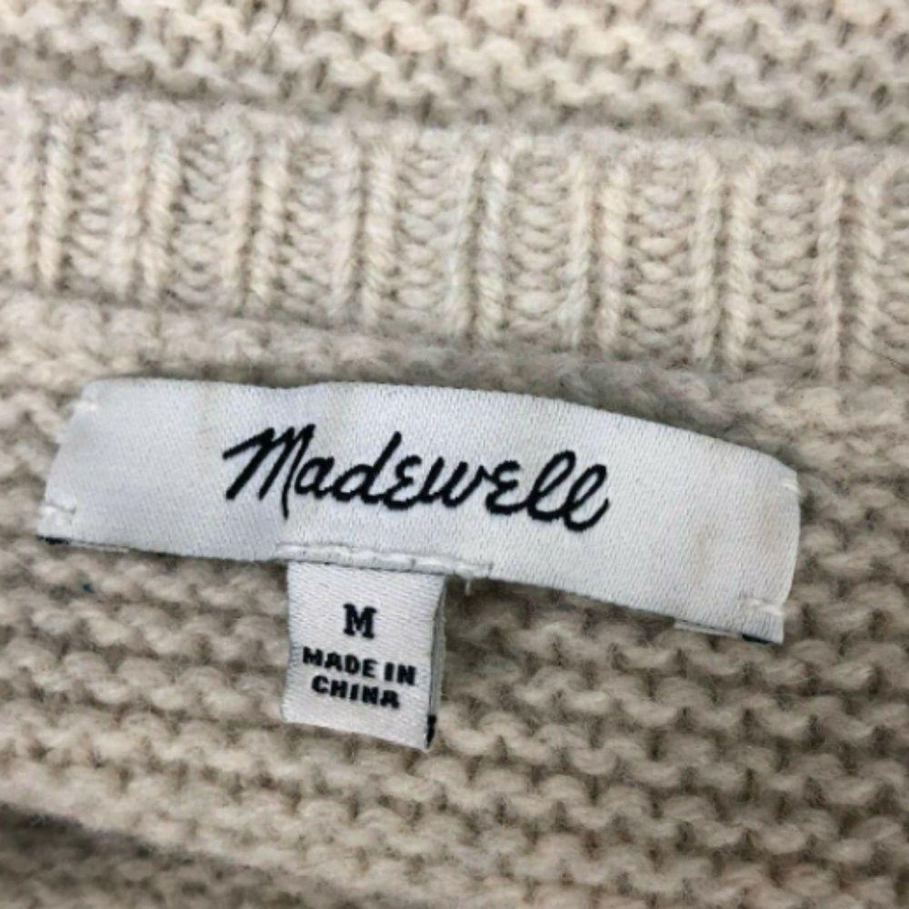 Madewell Bobble Open Side Pullover Sweater Merino - Picture 7 of 7
